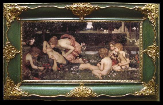 framed  John William Waterhouse The Awakening of Adonis, Ta119-4